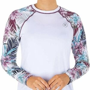 Hurley Long Sleeve UPF 50 rash guard long sleeve top Size small